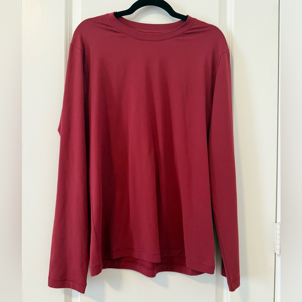 ALO Yoga Mens Crewneck Long Sleeve - Dark Red